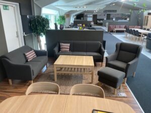 Skalma 3+2 pers. sofa +stol & skammel