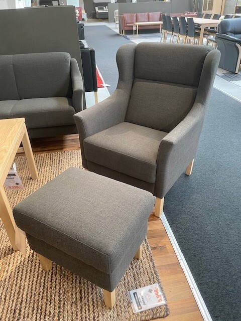 3+2 pers. sofa +stol & skammel - Billede 4