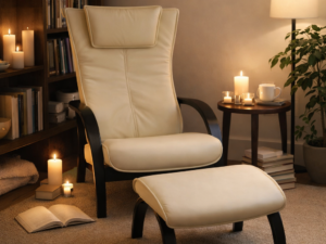 Brunstad Lænestol + skammel